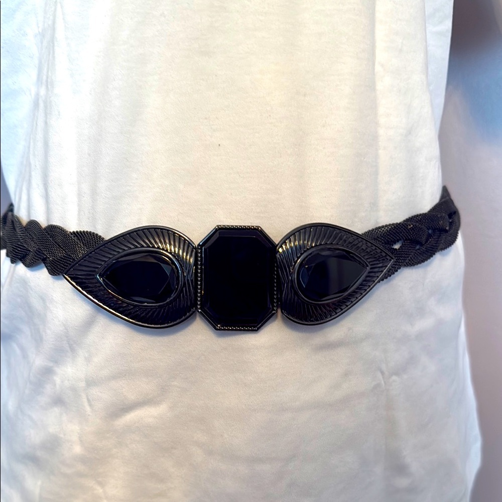 Elegant Black Braided women’s Belt